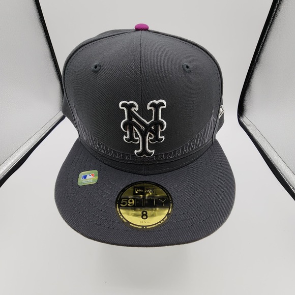 New Era Graphite New York Mets City Connect‎ 59FIFTY Fitted Hat Size 8 (XL) NEW - Picture 4 of 16